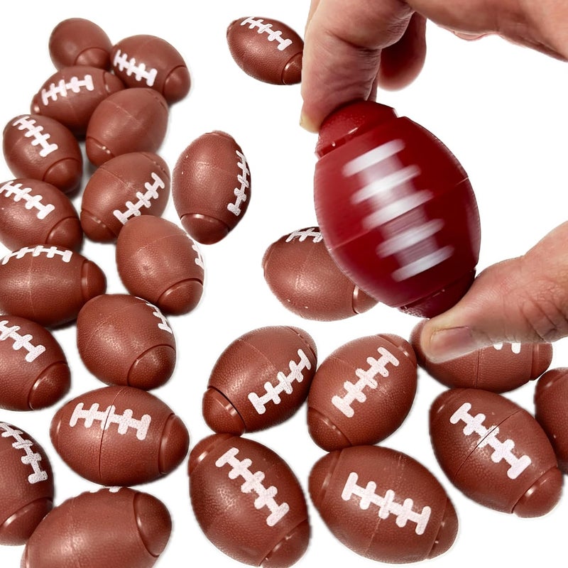 GIFTEXPRESS 25PC Football Fidget Spinner Toy, Party Favor for Football Party, Sport Event, Goodies Bag Stuffer, Classroom Prize Toy Pinata Filler, Kids Birthday Party, Brown - Image 1